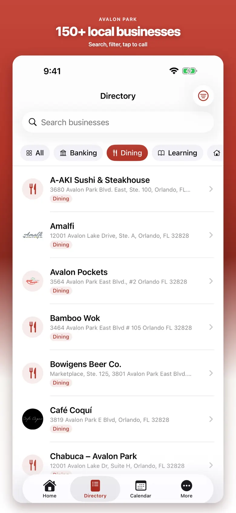 Avalon Park — business directory.